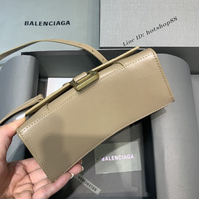 Balenciaga專櫃新款mini號手提肩背女包原單沙漏包 巴黎世家亮茶裸色沙漏包 fyj1416